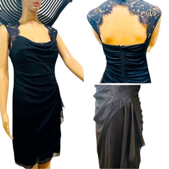 Scarlett Dresses & Skirts - EUC Sleeveless Dress Lace at Front & Back,Black,Size 10